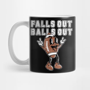 Retro Falls Out Balls Out Football Mug